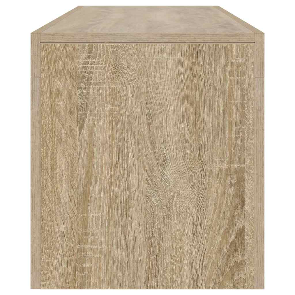 Televizora skapītis ar LED, Sonoma ozolkoka, 140x36,5x40cm