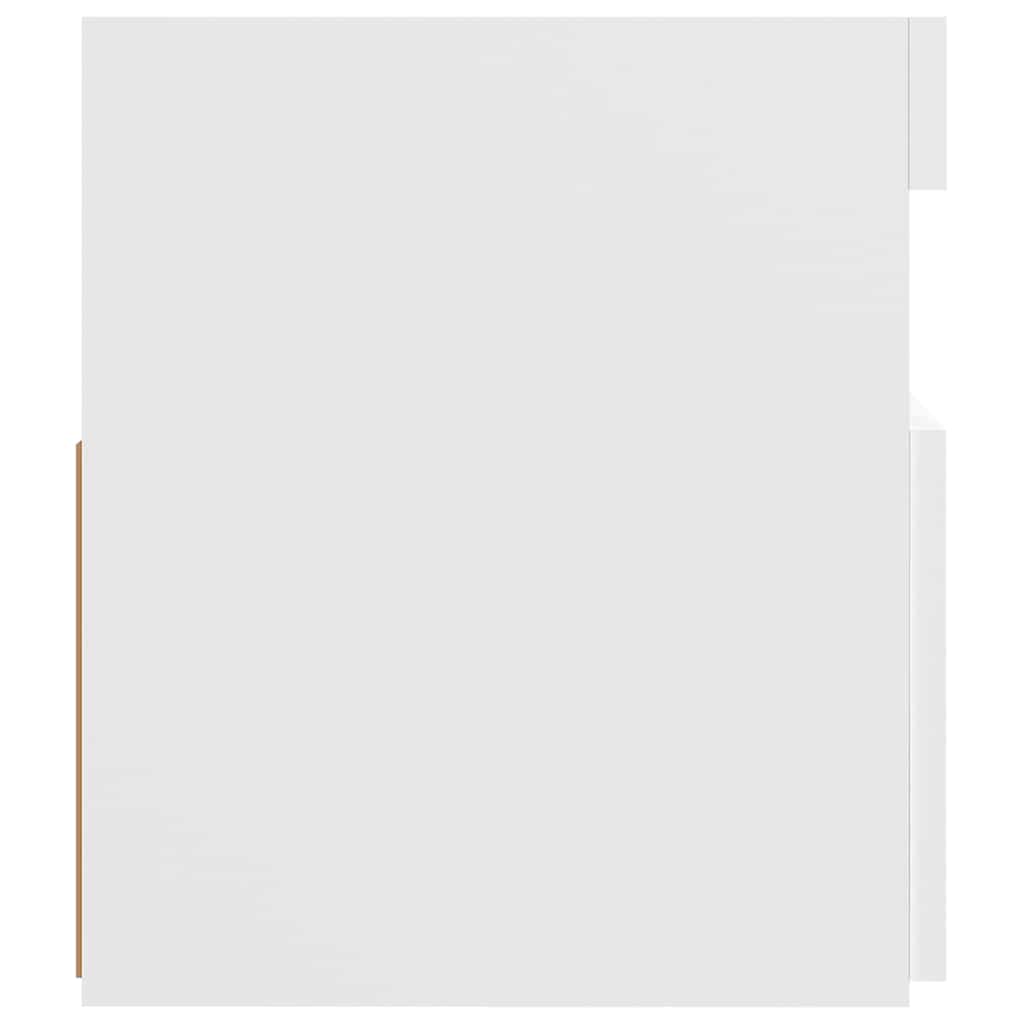 Televizoriaus spintelė su LED apšvietimu, balta, 120x35x40cm