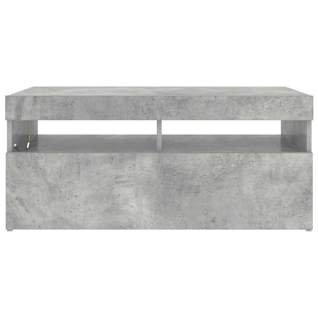 TV spintelė su LED apšvietimu, betono pilka, 90x35x40cm