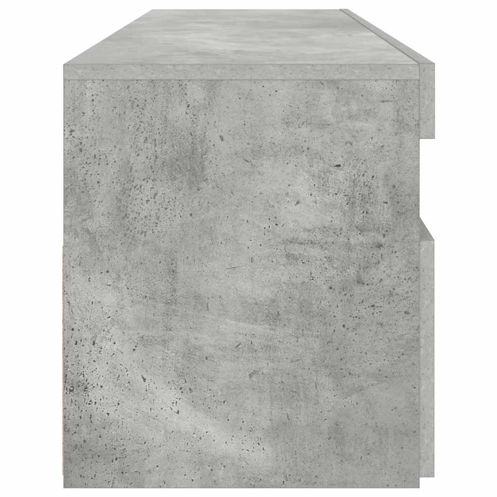 TV spintelė su LED apšvietimu, betono pilka, 90x35x40cm