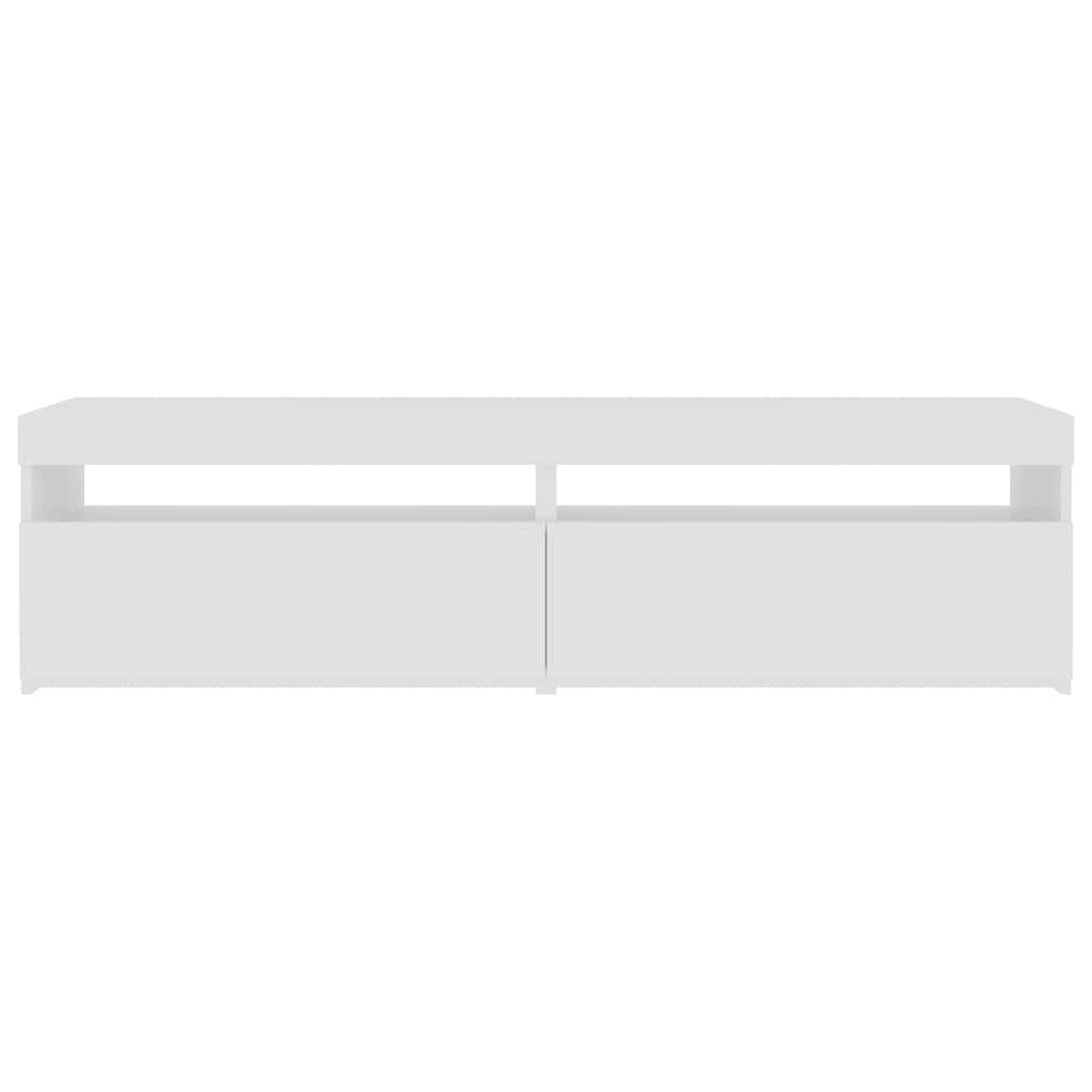 Televizoriaus spintelės su LED, 2vnt., baltos, 75x35x40cm