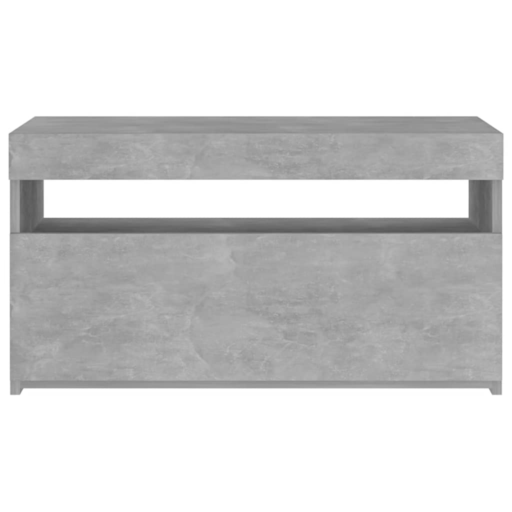 Televizoriaus spintelė su LED apšvietimu, betono, 75x35x40cm