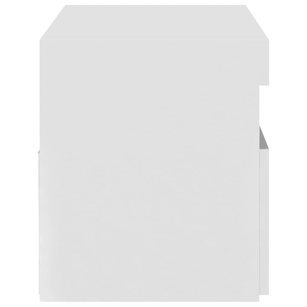 Televizoriaus spintelė su LED, balta, 75x35x40cm, blizgi