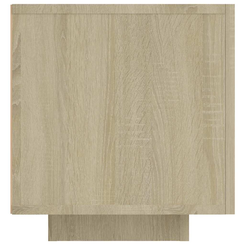 TV cabinet with LED lighting, oak, 160x35x40cm