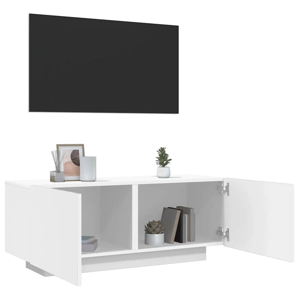 Televizoriaus spintelė, baltos spalvos, 100x35x40cm, mediena