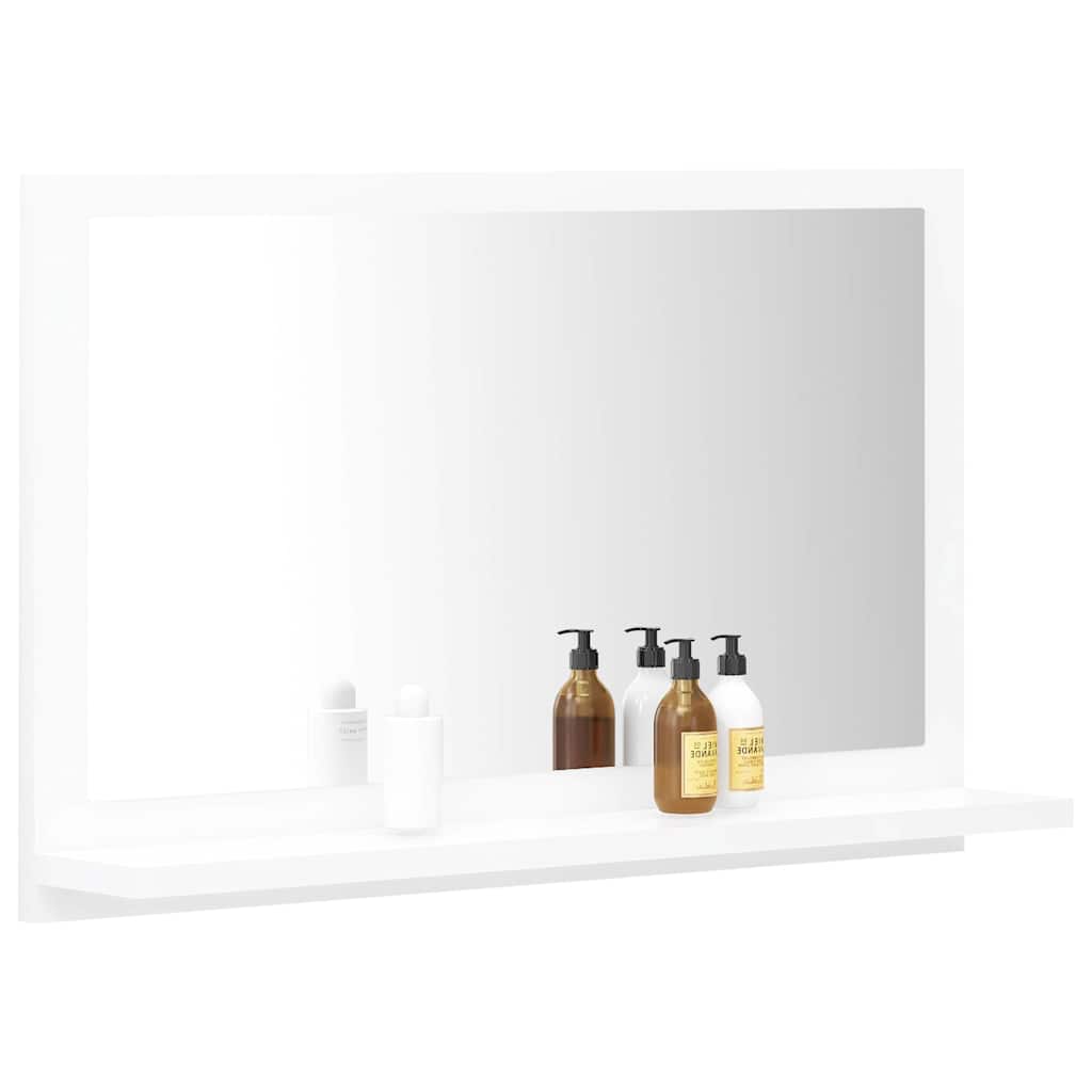 Vannas istabas spogulis, balts, 60x10,5x37cm, koks
