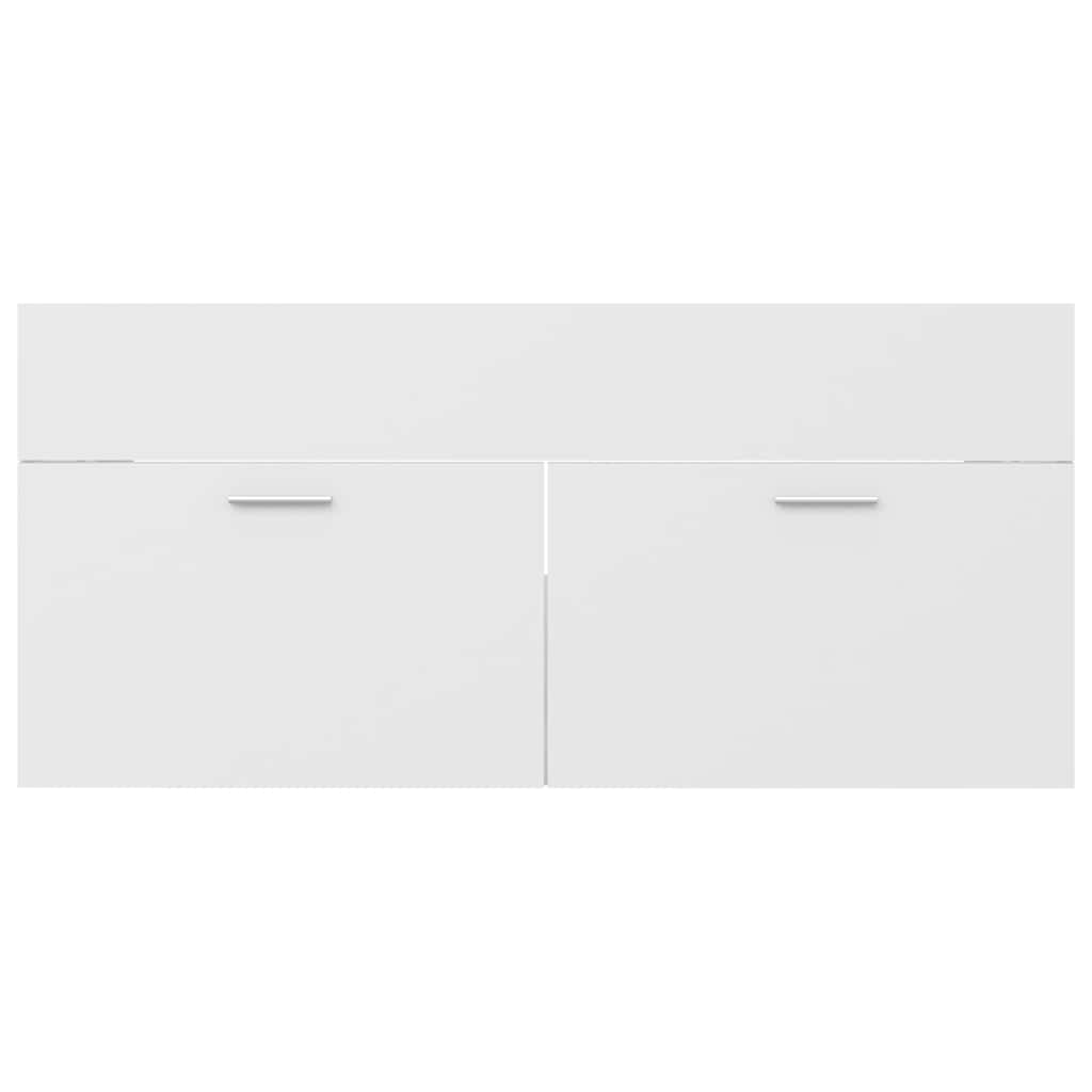 Spintelė praustuvui, balta, 100x38,5x46cm, apdirbta mediena