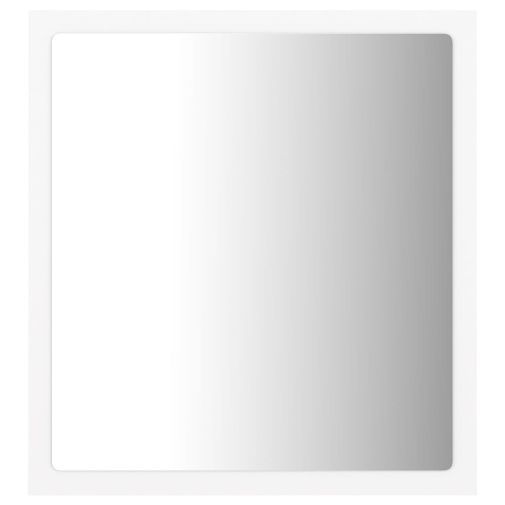 Vonios kambario LED veidrodis, baltas, 40x8,5x37cm, akrilas