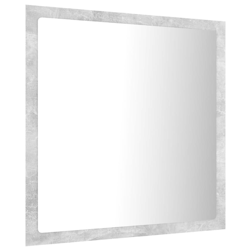 Vannas istabas LED spogulis, betona, 40x8,5x37cm, akrils