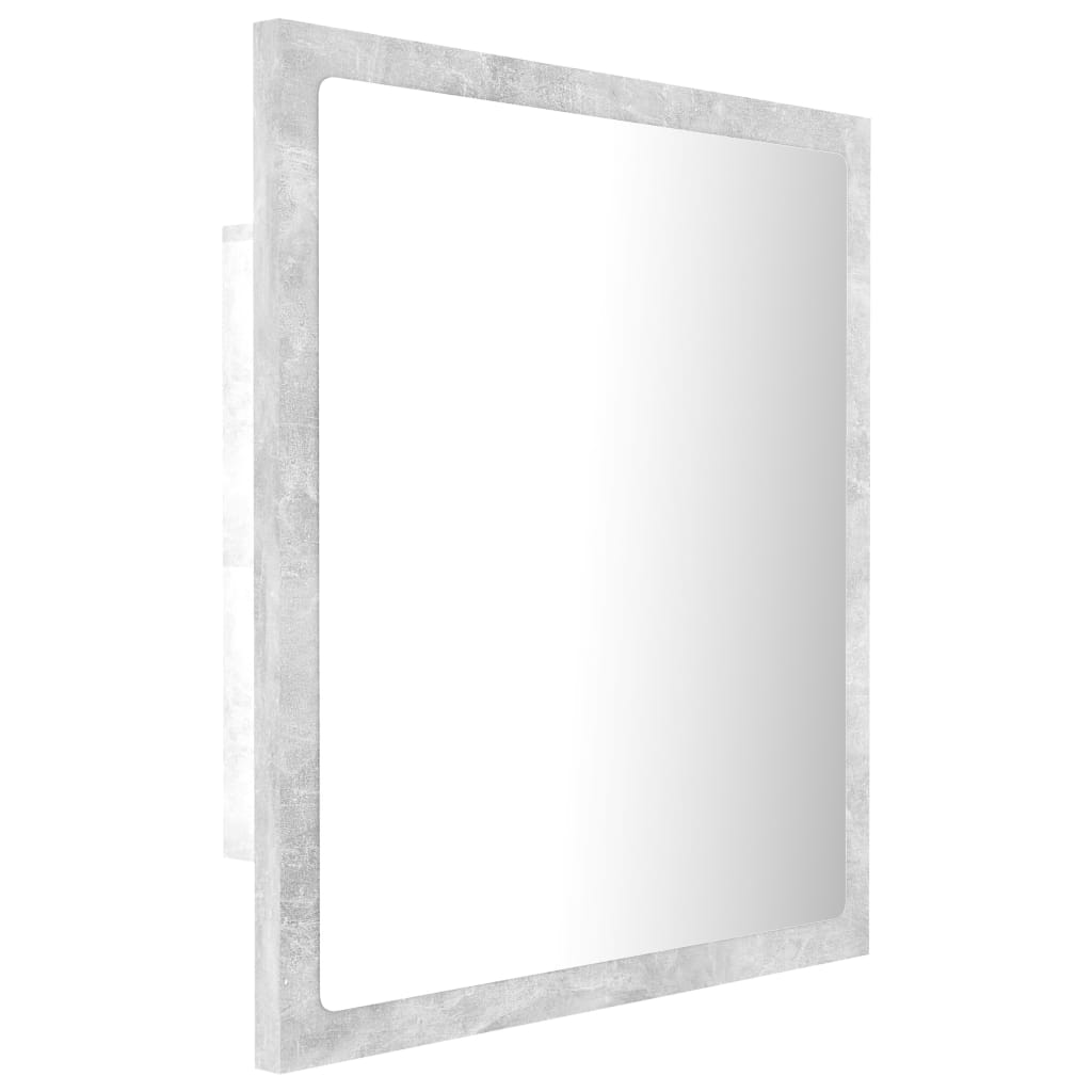 Vannas istabas LED spogulis, betona, 40x8,5x37cm, akrils