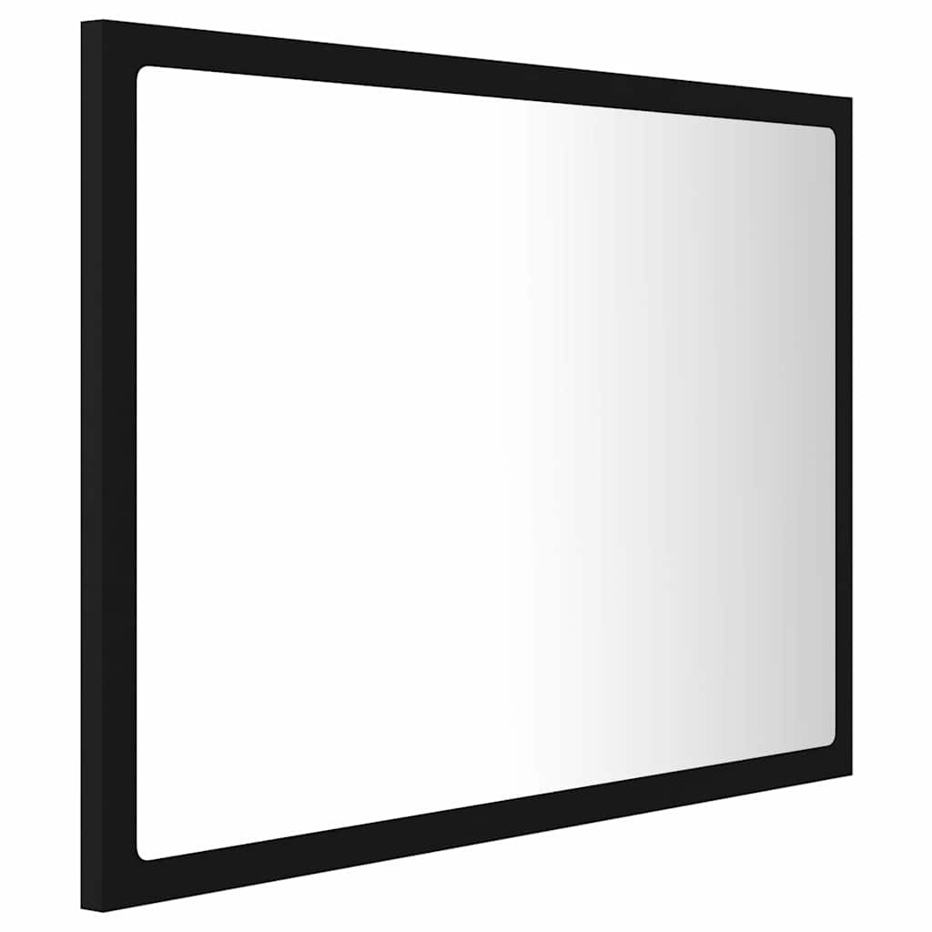 Vannas istabas LED spogulis, melns, 60x8,5x37cm, akrils