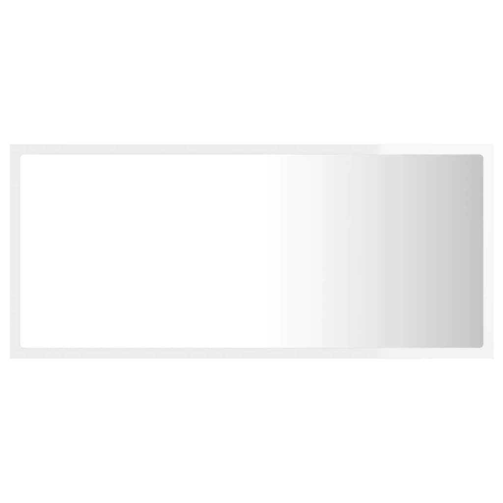 Vonios LED veidrodis, baltas, 90x8,5x37cm, akrilas, blizgus