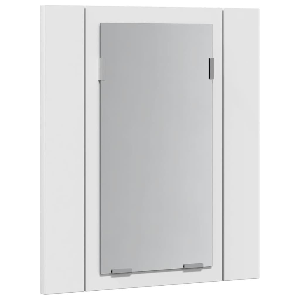 Veidrodinė vonios spintelė su LED, balta, 40x12x45cm, akrilas