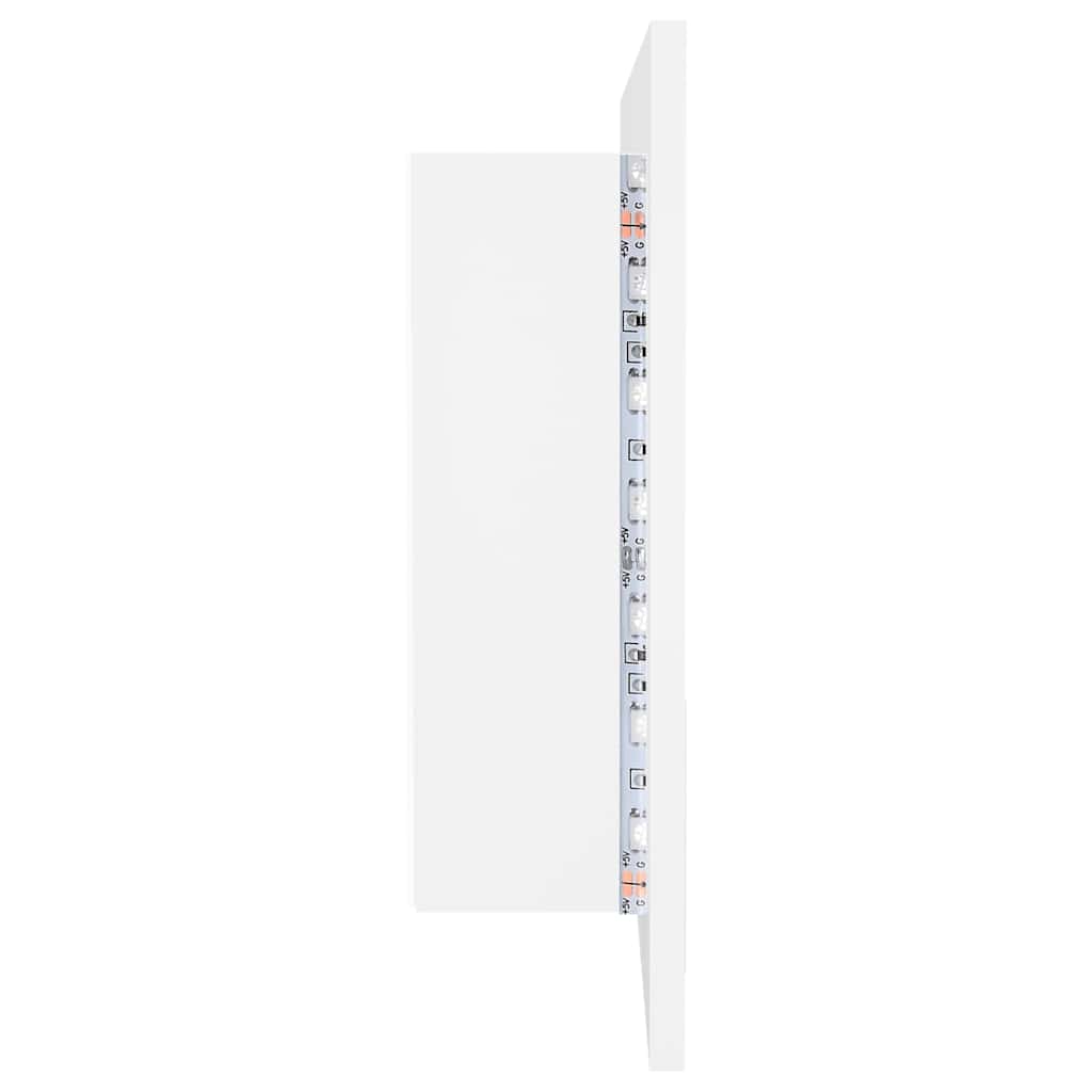 LED spoguļskapītis vannasistabai, balts, 90x12x45cm, akrils