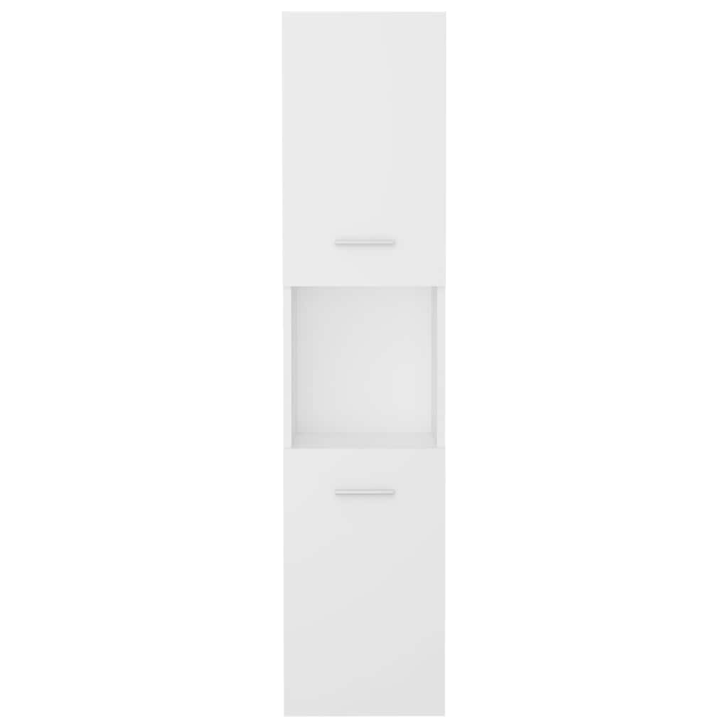 Vonios kambario spintelė, balta, 30x30x130cm, apdirbta mediena