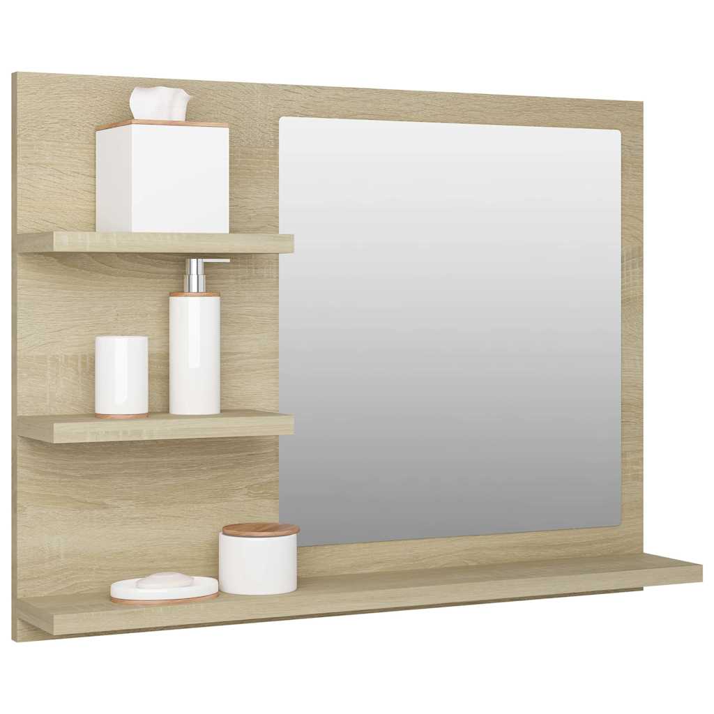 Bathroom mirror, oak, 60x10.5x45cm, wood