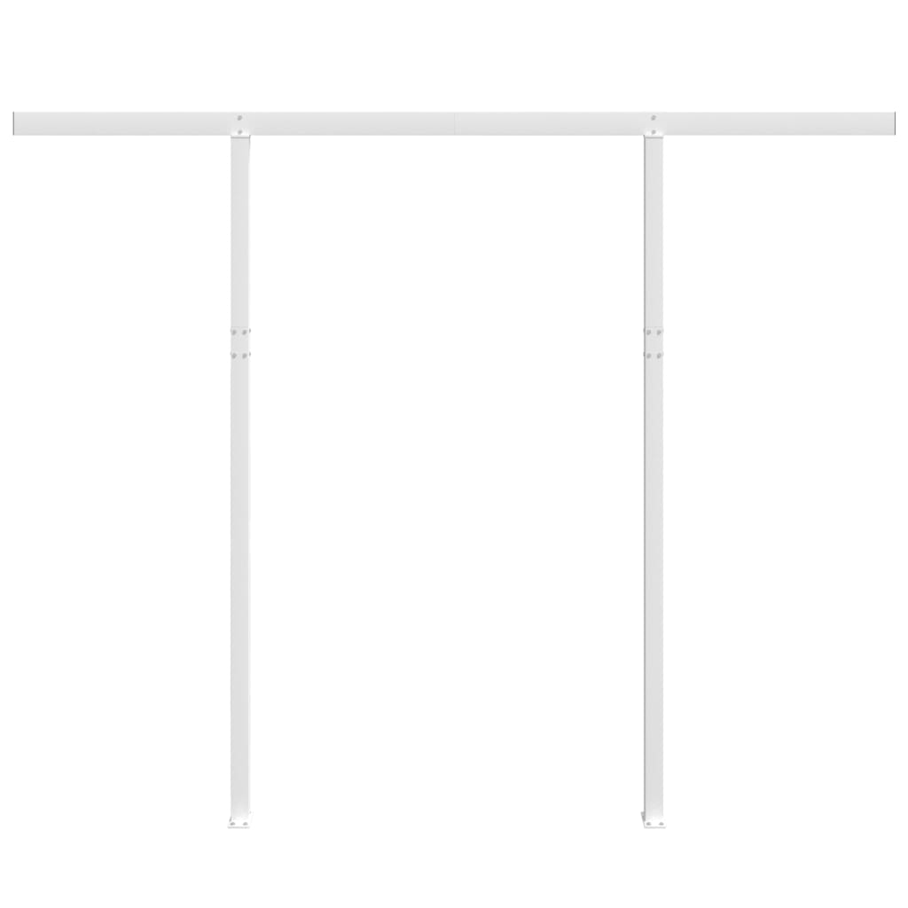Markizės stulpų rinkinys, baltos spalvos, 300x245cm, geležis