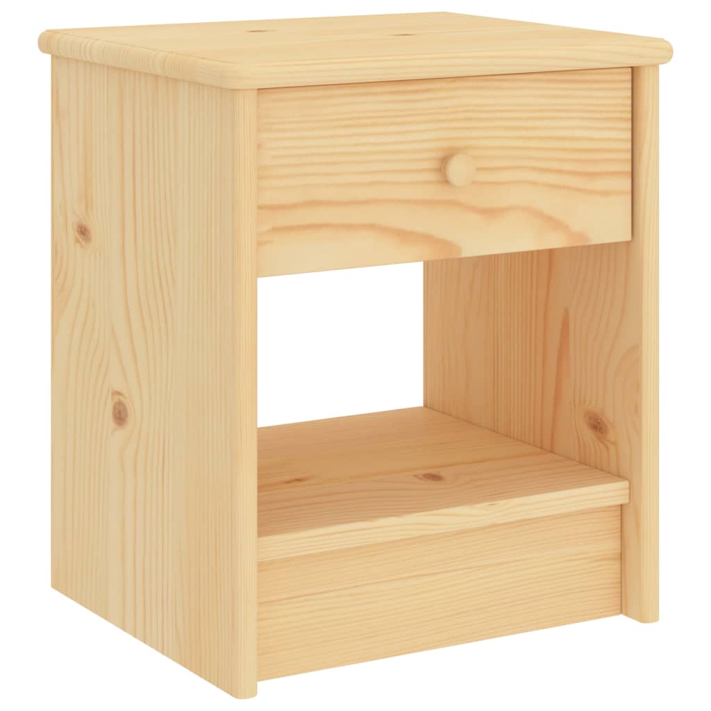 Bedside table, light wood, 35x30x40cm, solid pine
