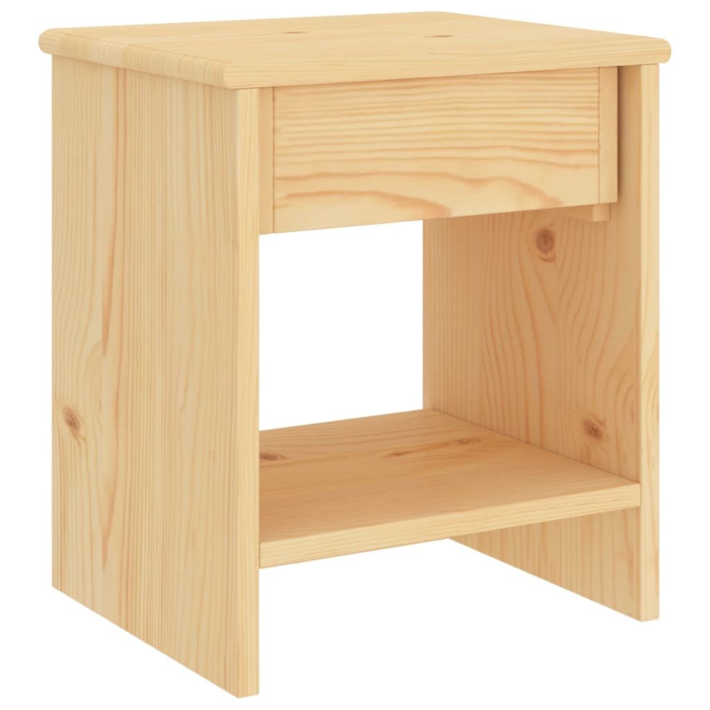 Bedside table, light wood, 35x30x40cm, solid pine