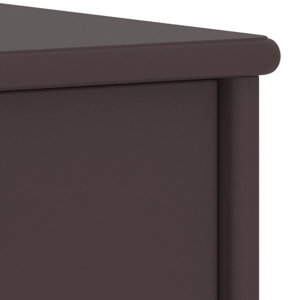Bedside table, dark brown, 35x30x40cm, solid pine