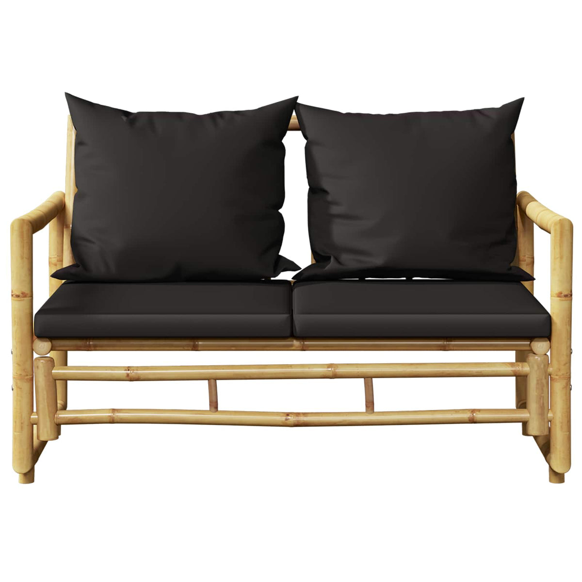 Sodo suoliukas su pagalvėlėmis, 115 cm, bambukas