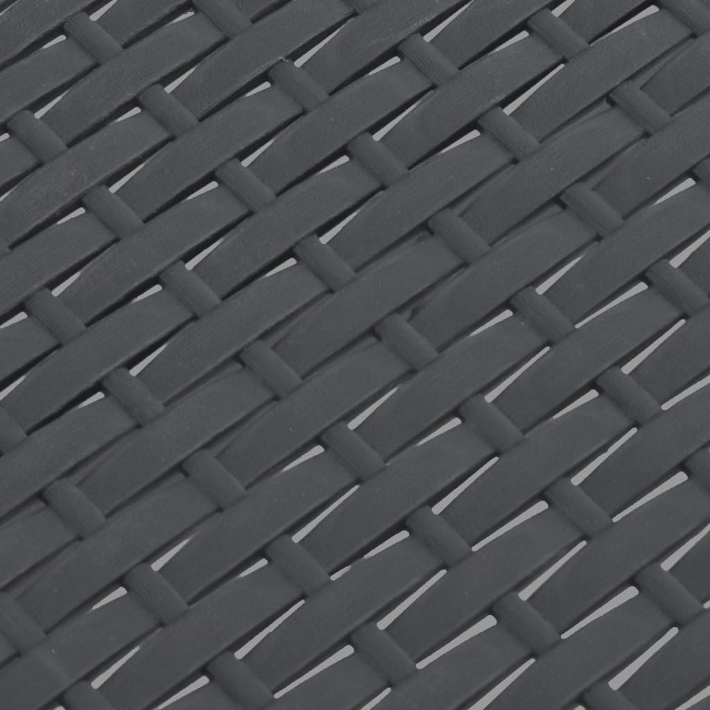 Sodo stalas, antracito spalvos, 58x58x41cm, PP ratanas