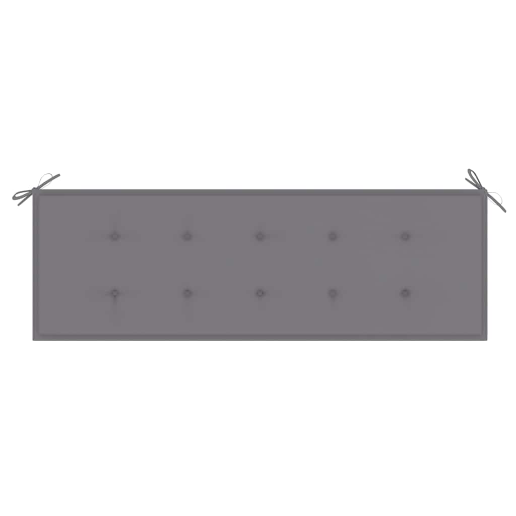 Three-seater garden bench with cushion, 150cm, solid eucalyptus