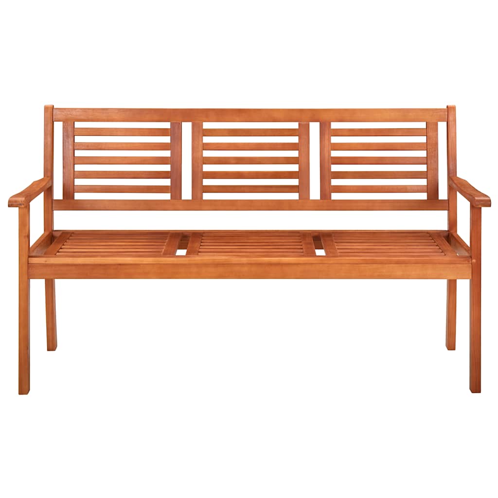 Trīsvietīgs dārza sols ar spilvenu, 150cm, eikalipta masīvkoks