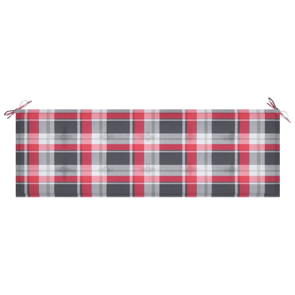 Three-seater garden bench with cushion, 150cm, solid eucalyptus