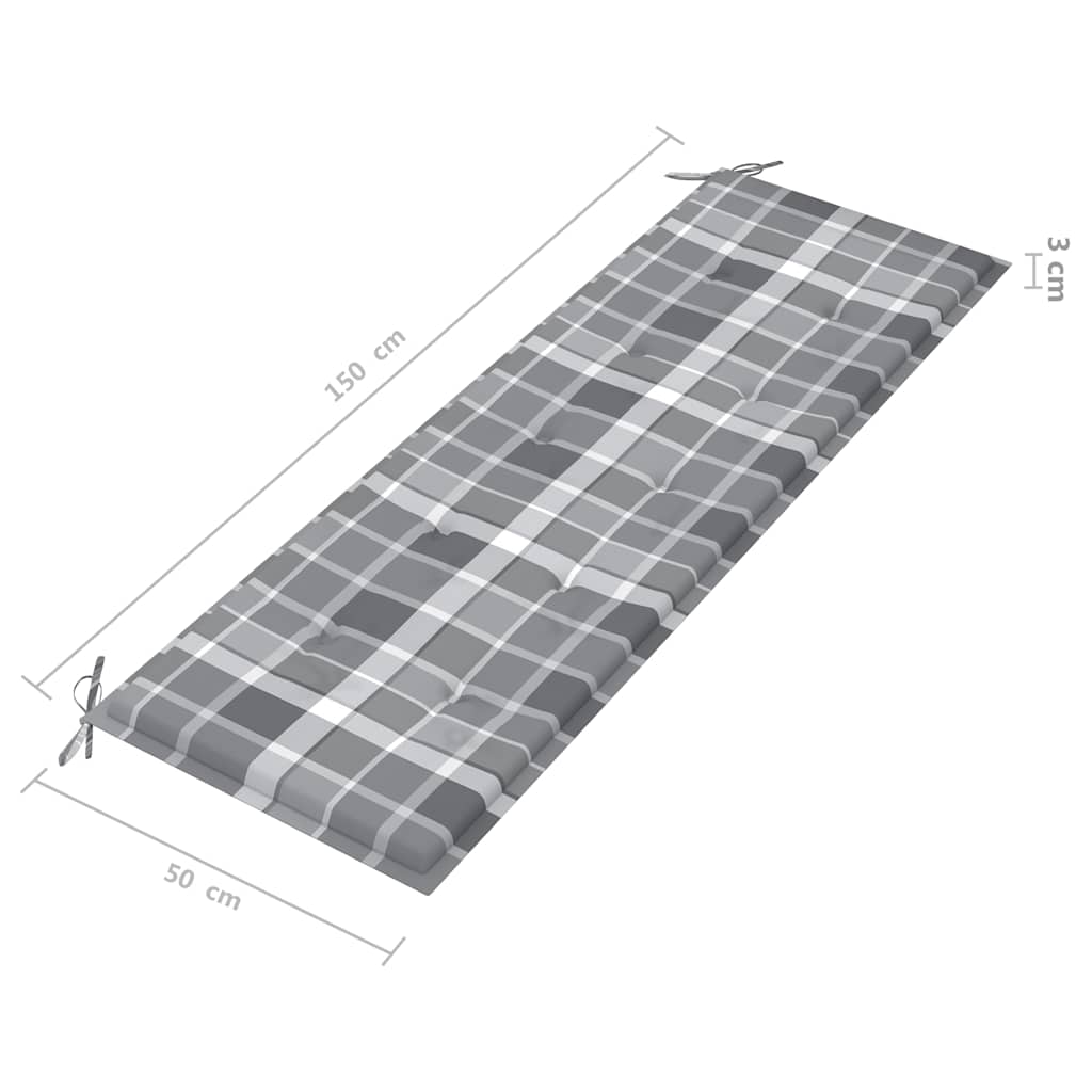 Trivietis sodo suoliukas su pagalve, 150cm, eukalipto masyvas