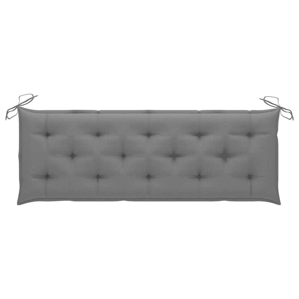 Three-seater garden bench with cushion, 150cm, solid eucalyptus