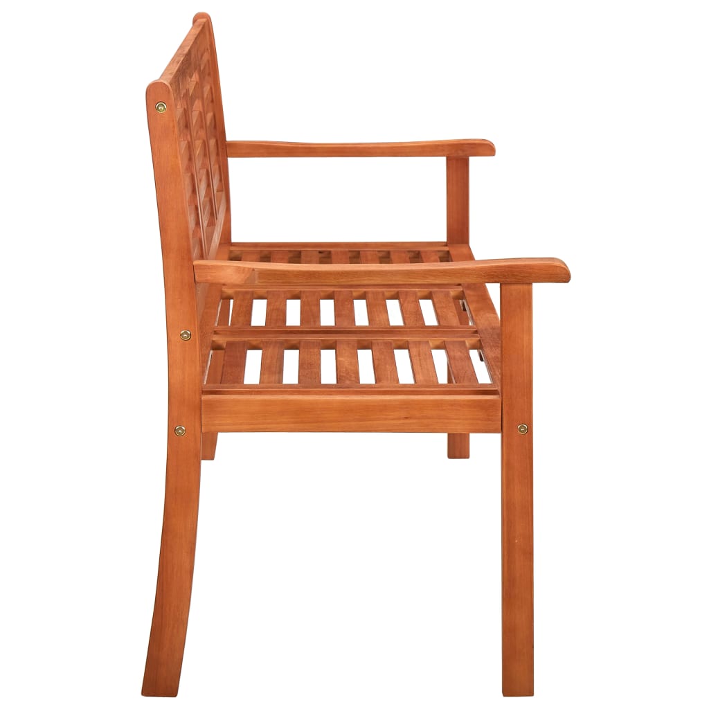Three-seater garden bench with cushion, 150cm, solid eucalyptus