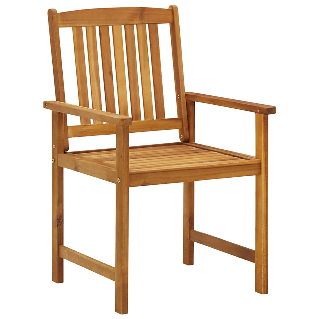 Garden chairs with cushions, 4 pcs, solid acacia wood