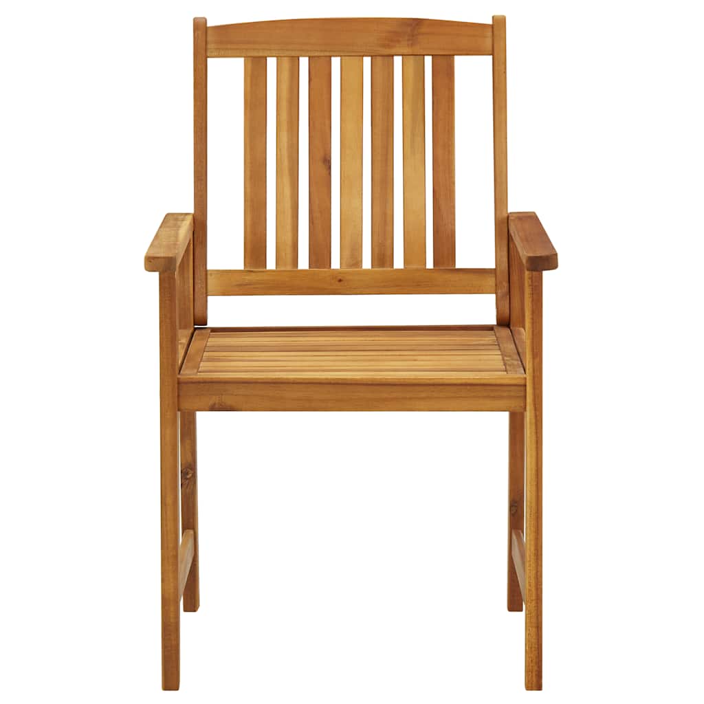 Garden chairs with cushions, 4 pcs, solid acacia wood