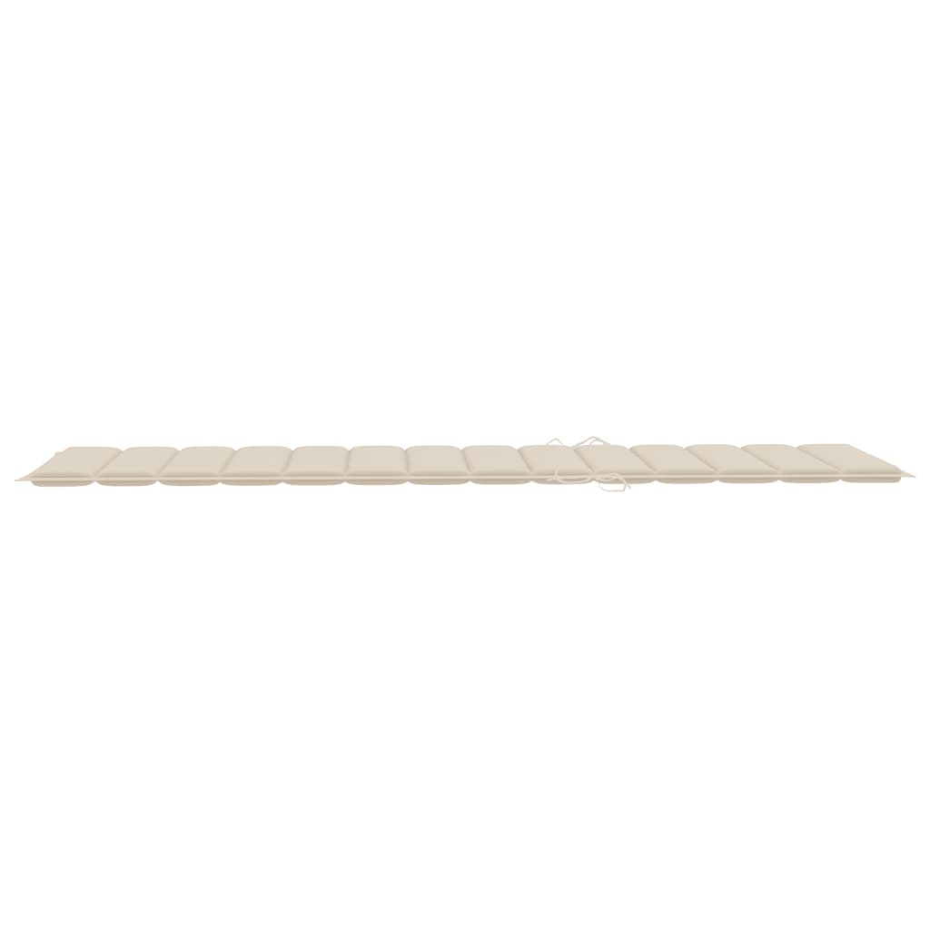 Garden Sun Lounger with Cushion, Solid Acacia Wood