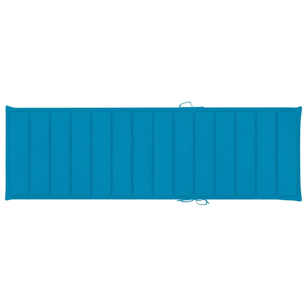 Garden Sun Lounger with Cushion, Solid Acacia Wood