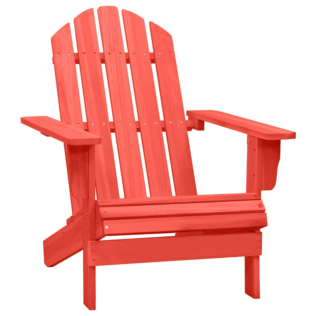 Adirondack garden chair, red, solid fir wood