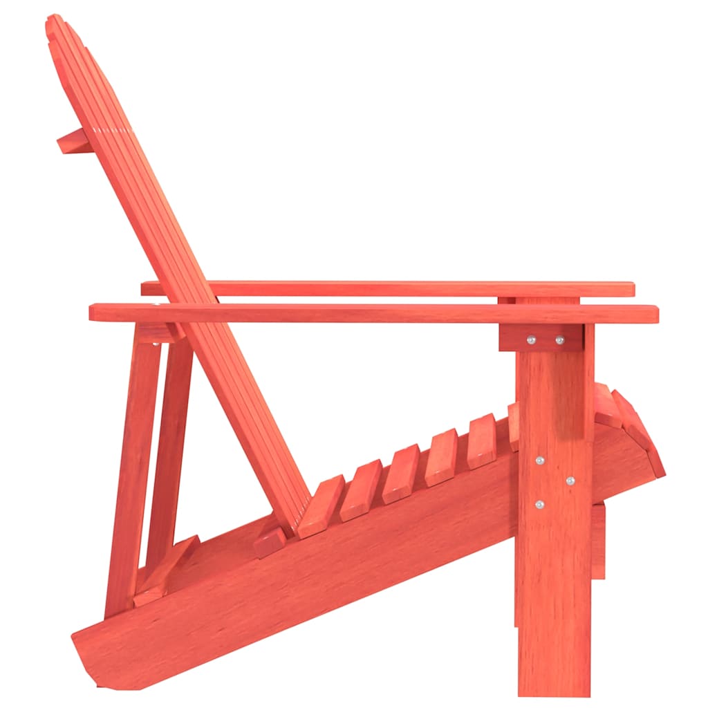 Adirondack garden chair, red, solid fir wood