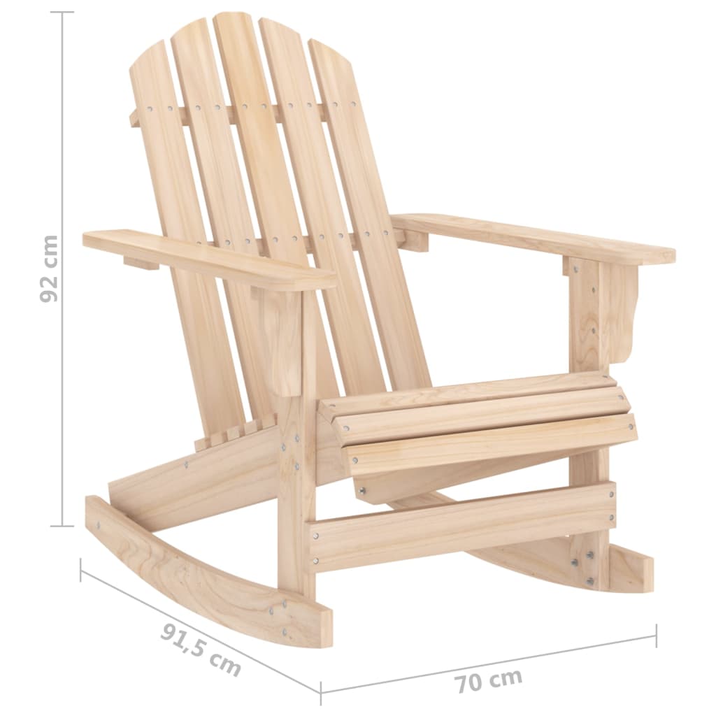 Adirondack garden rocking chair, solid fir wood