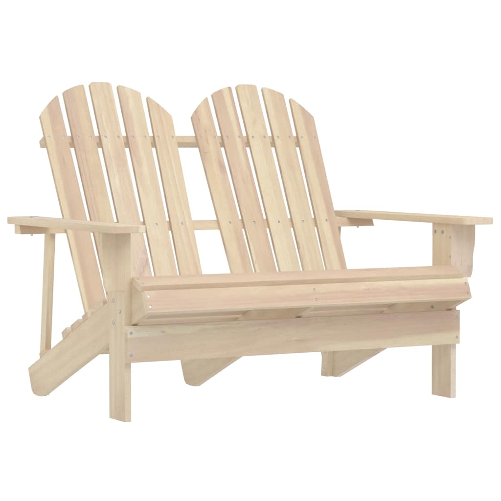 Two-seater garden Adirondack chair, solid fir wood