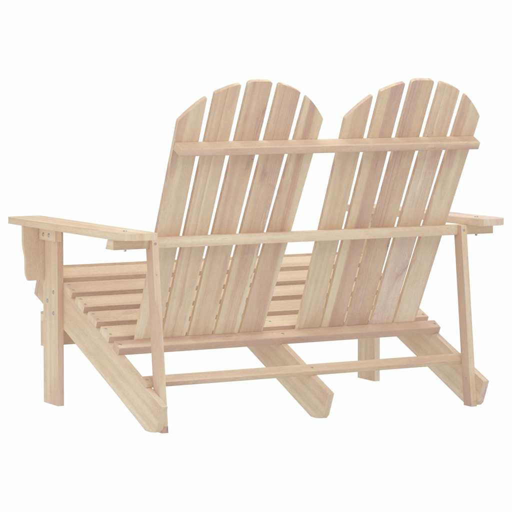 Two-seater garden Adirondack chair, solid fir wood