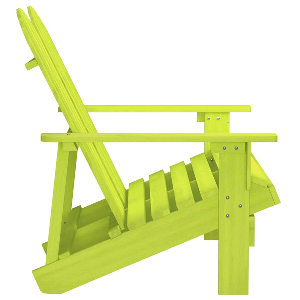 Adirondack two-seater garden chair, green, solid fir wood