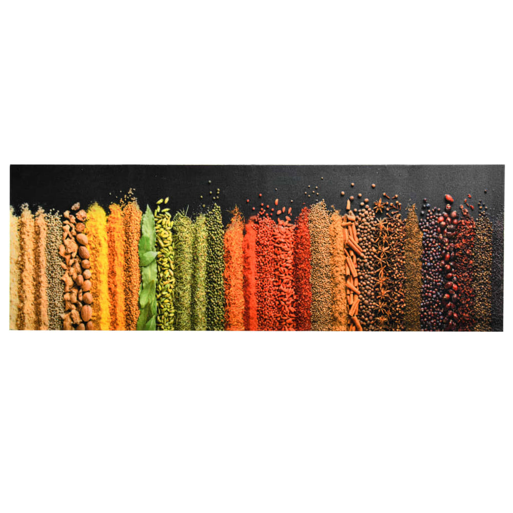 Kitchen runner, 60x300cm, washable, with spices