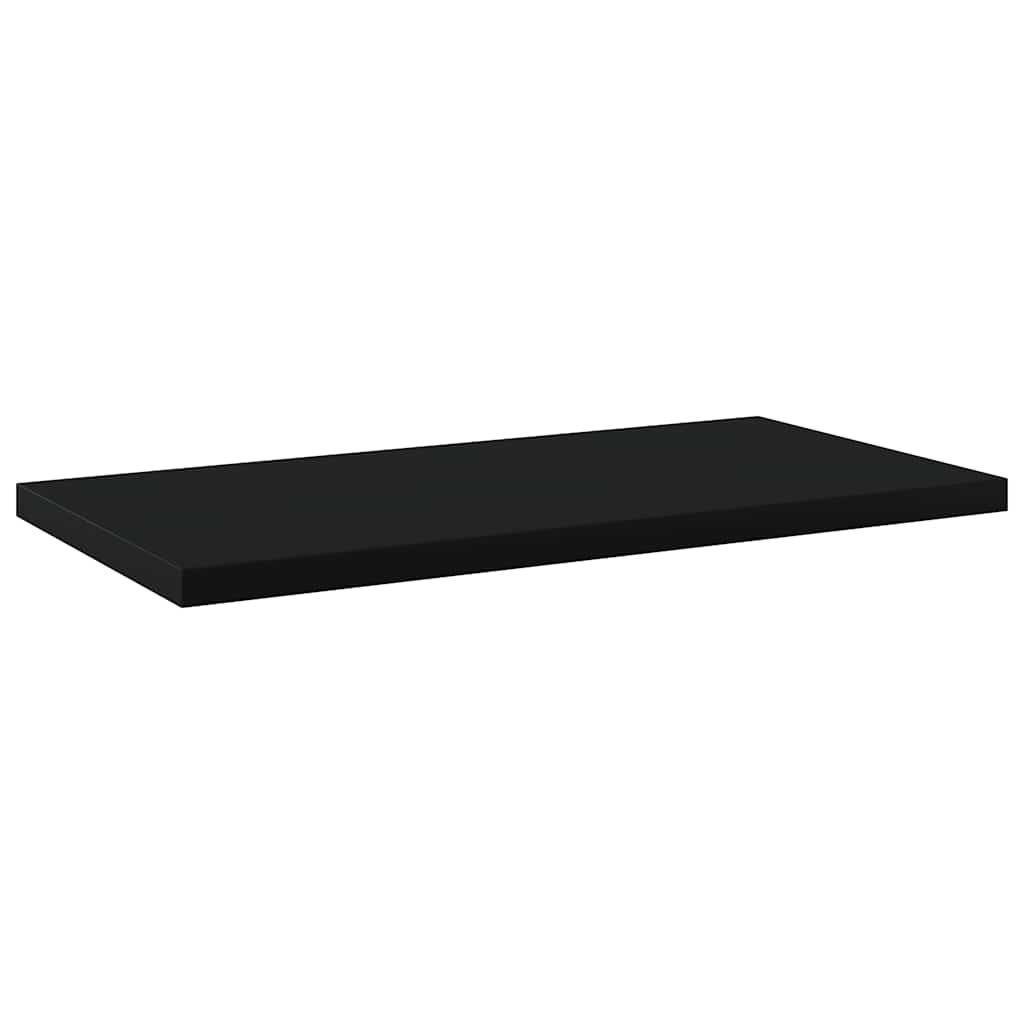 Knygų lentynos plokštės, 4vnt., juodos, 40x20x1,5cm, mediena