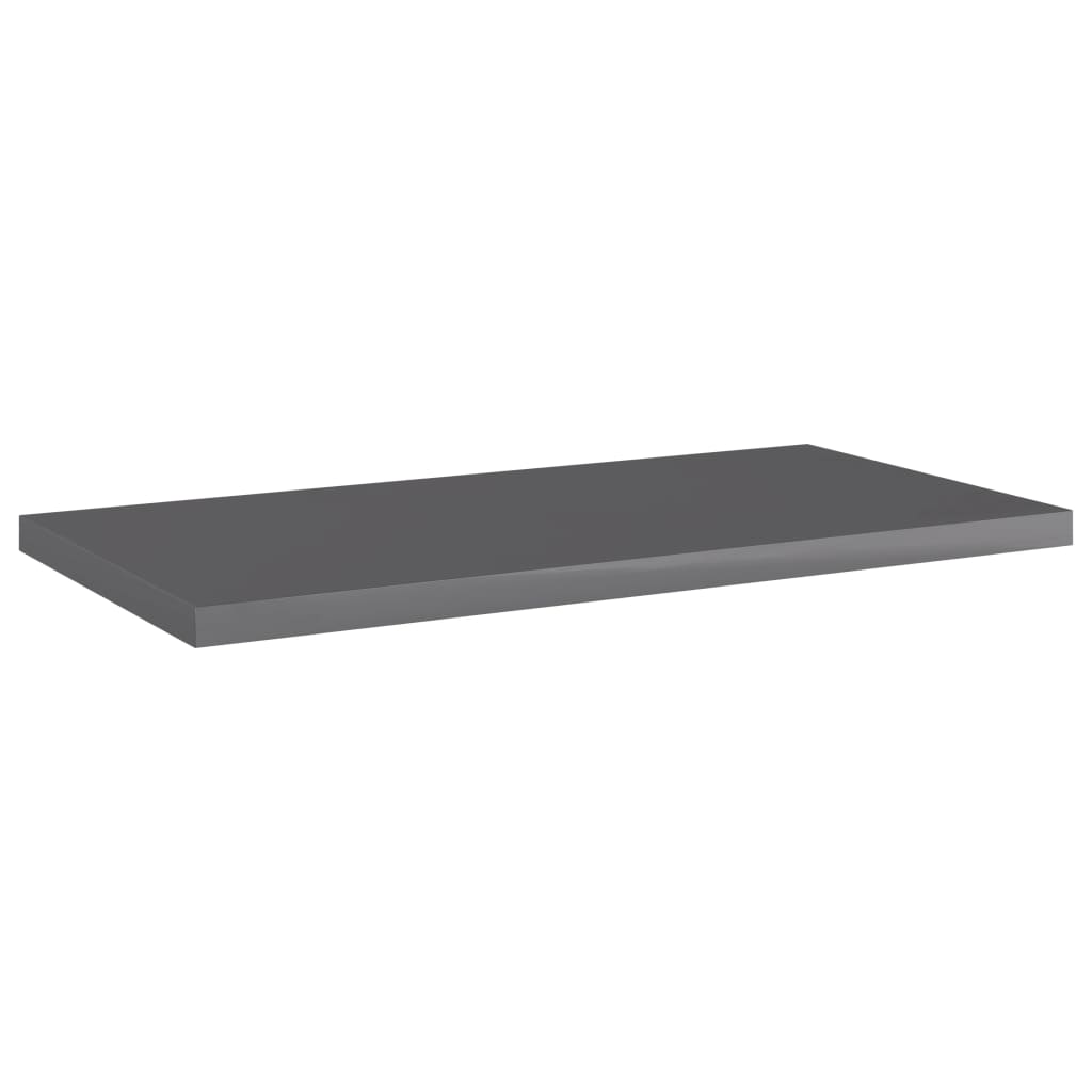 Knygų lentynos plokštės, 8vnt., pilkos, 40x20x1,5cm, MDP