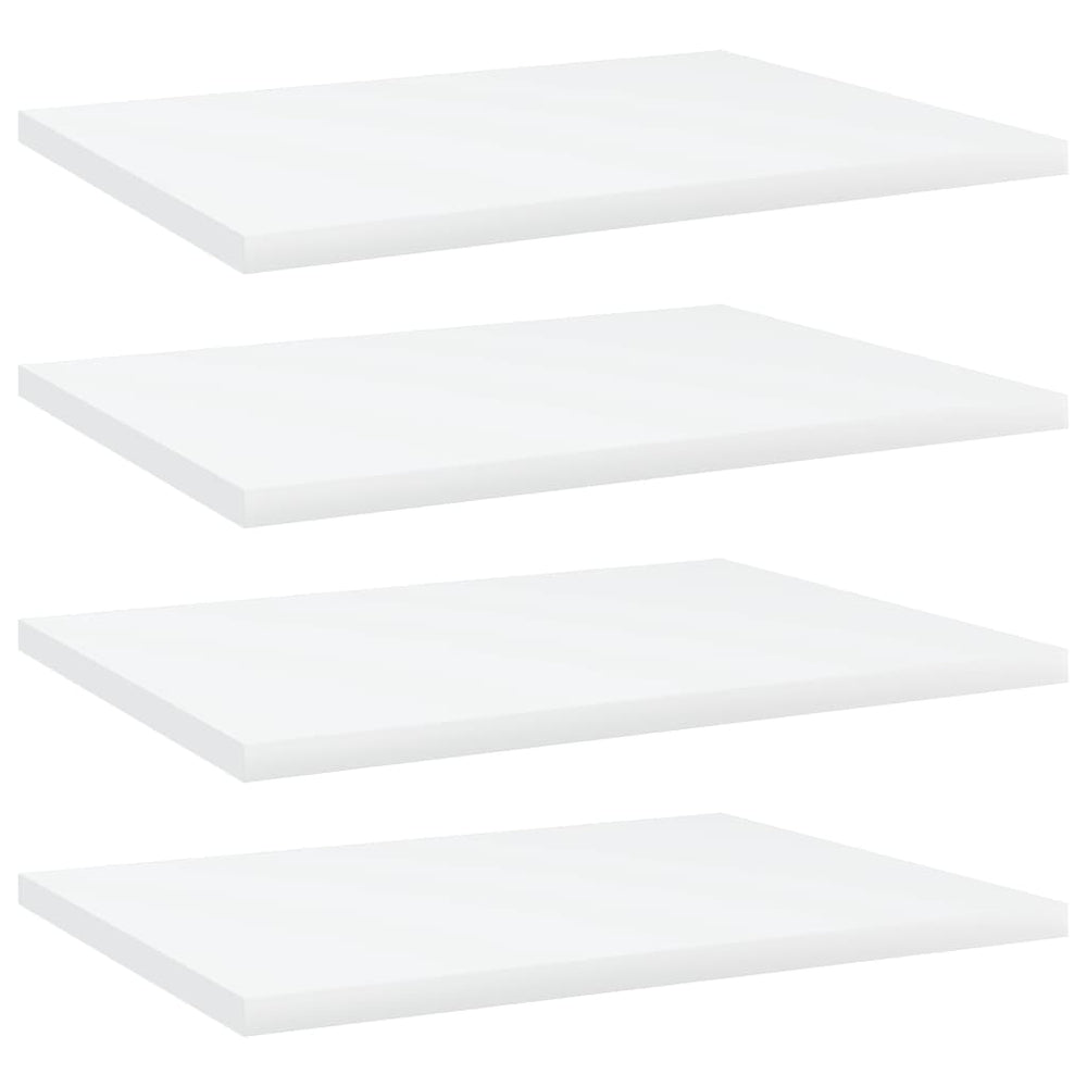 Knygų lentynos plokštės, 4vnt., baltos, 40x30x1,5cm, MDP