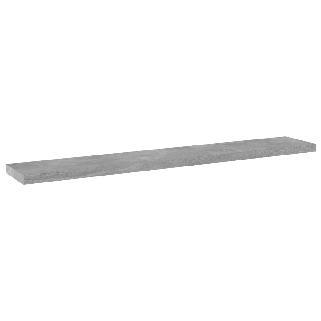Knygų lentynos plokštės, 8vnt., betono pilkos, 60x10x1,5cm, MDP