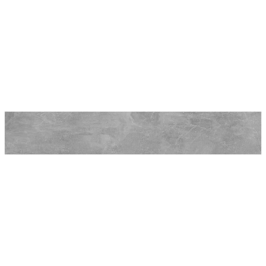 Knygų lentynos plokštės, 8vnt., betono pilkos, 60x10x1,5cm, MDP