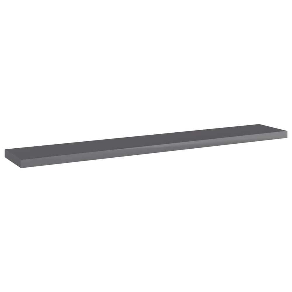Knygų lentynos plokštės, 4vnt., pilkos, 60x10x1,5cm, MDP