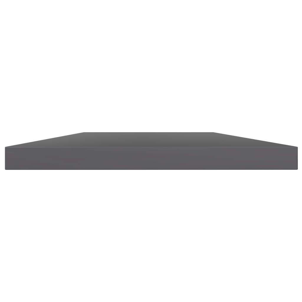 Knygų lentynos plokštės, 4vnt., pilkos, 60x10x1,5cm, MDP